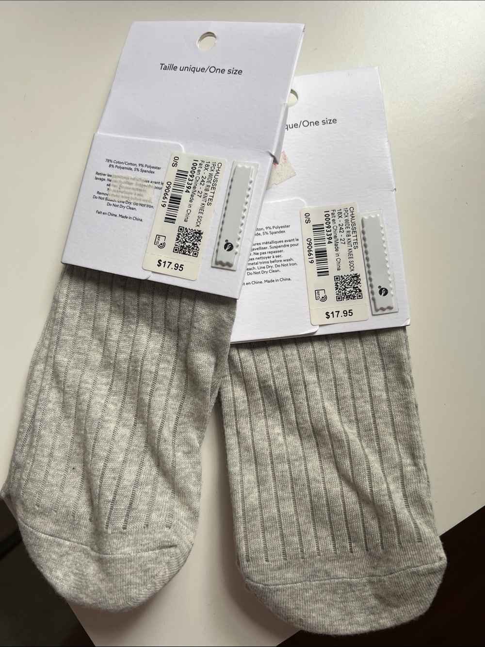 Dynamite Light Ribbed Crew Socks NWT - Picture 2 of 3